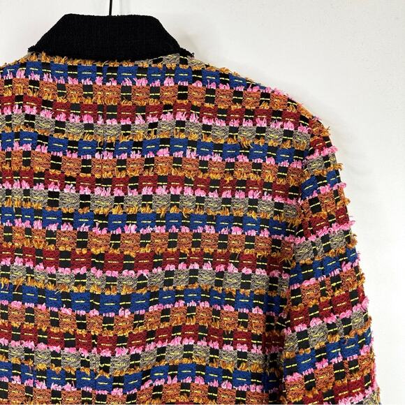 Zara Blogger Limited Edition Textured Tweed Multi Color Blazer Jacket. - Picture 13 of 16